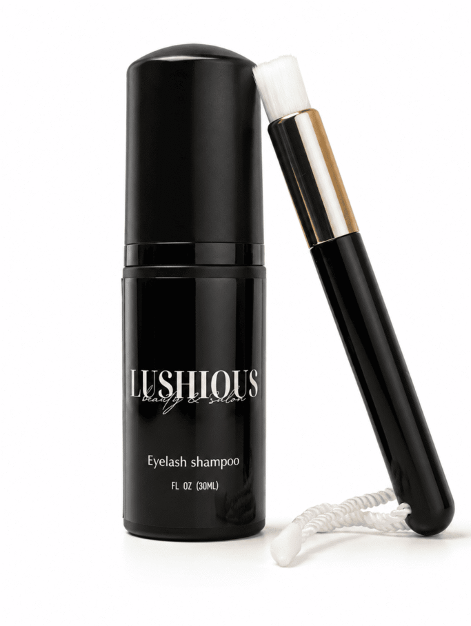ALT TEXT IMMAGINE PRODOTTO LUSHIOUS Eyelash Shampoo 30 ml con pennello per pulizia ciglia ed extension